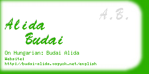 alida budai business card